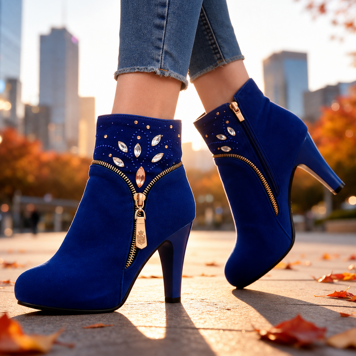Banff Rhinestone Ankle Boots
