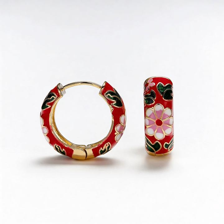 Aria Floral Earrings — close-up detail