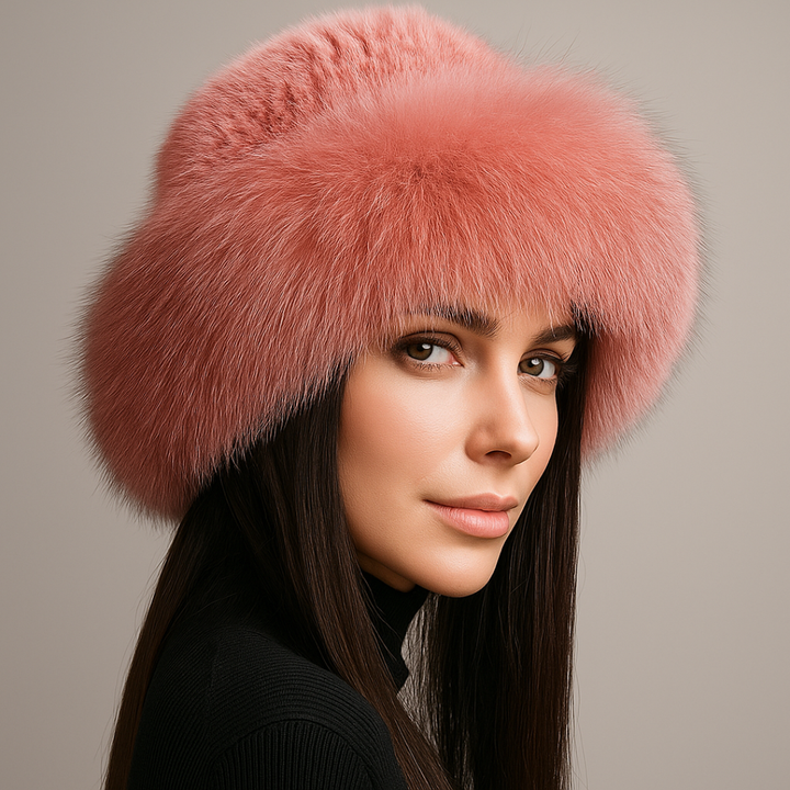 Velvet Frost Mink Fur Hat — back view