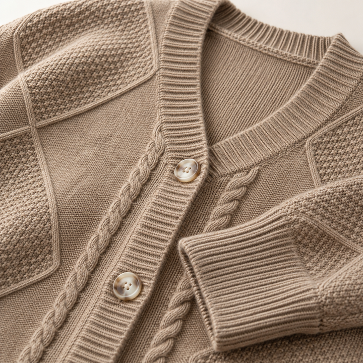 Frances Cable Button Cardigan