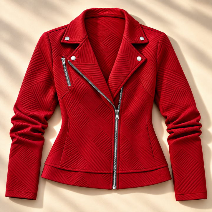 Francesca Textured Moto Jacket