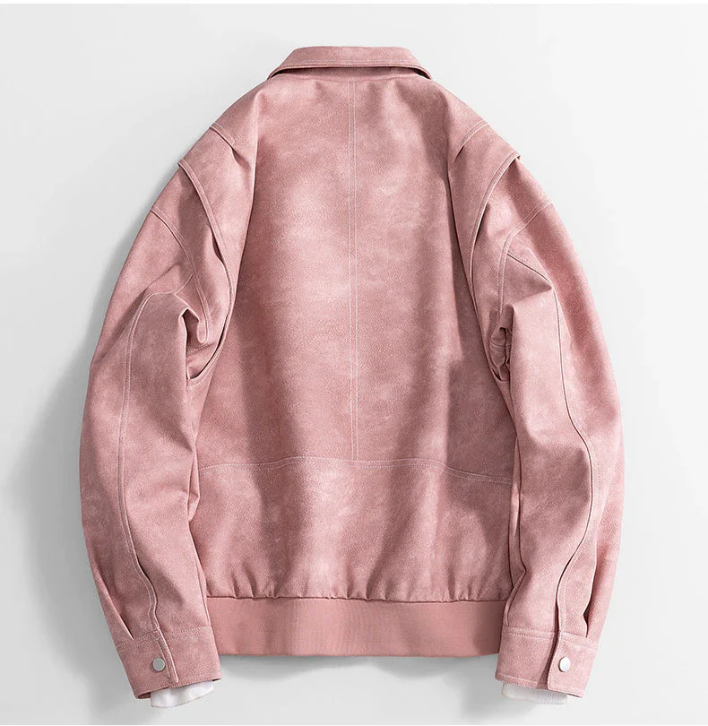 Hafford Classic Leather Jacket — styling shot