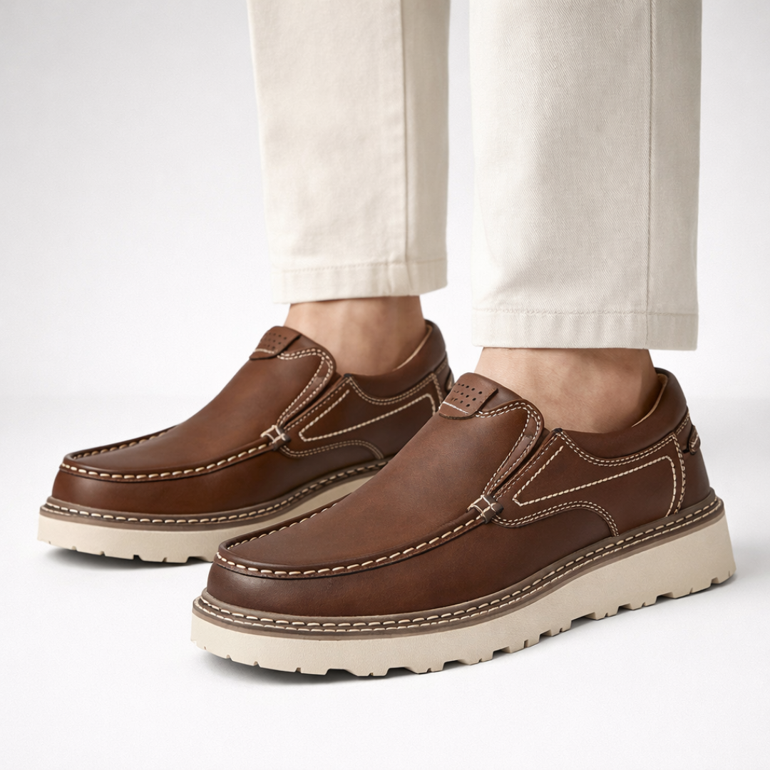 Hampton Lane Leather Loafers — lifestyle shot