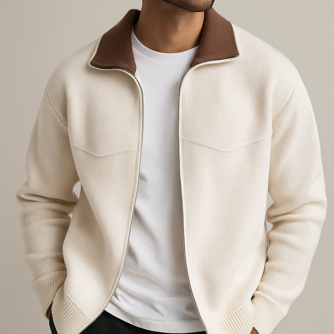 Alder Ridge Zip Cardigan — front view