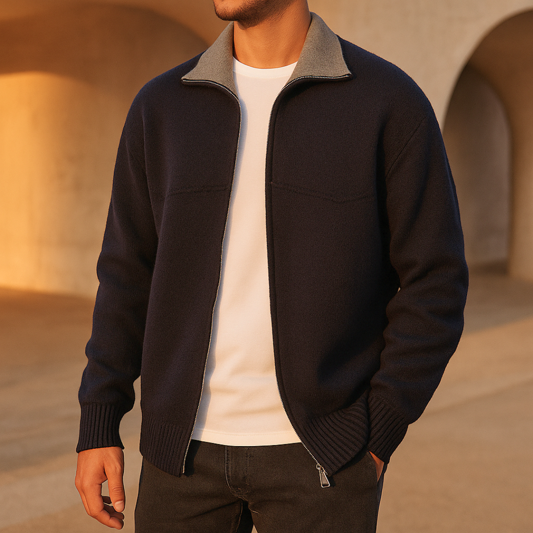 Alder Ridge Zip Cardigan — back view