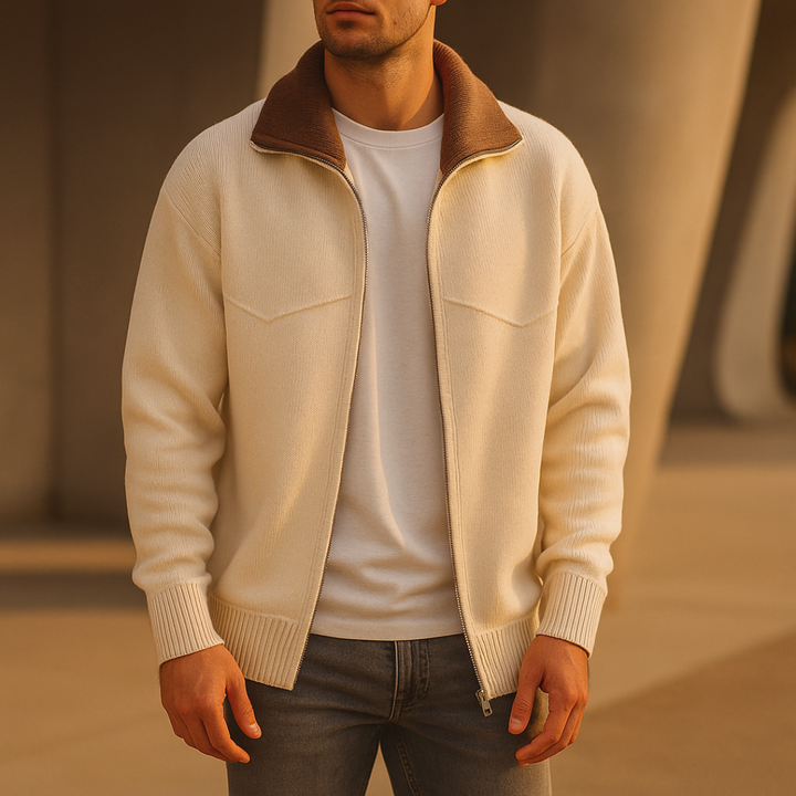 Alder Ridge Zip Cardigan — detail view