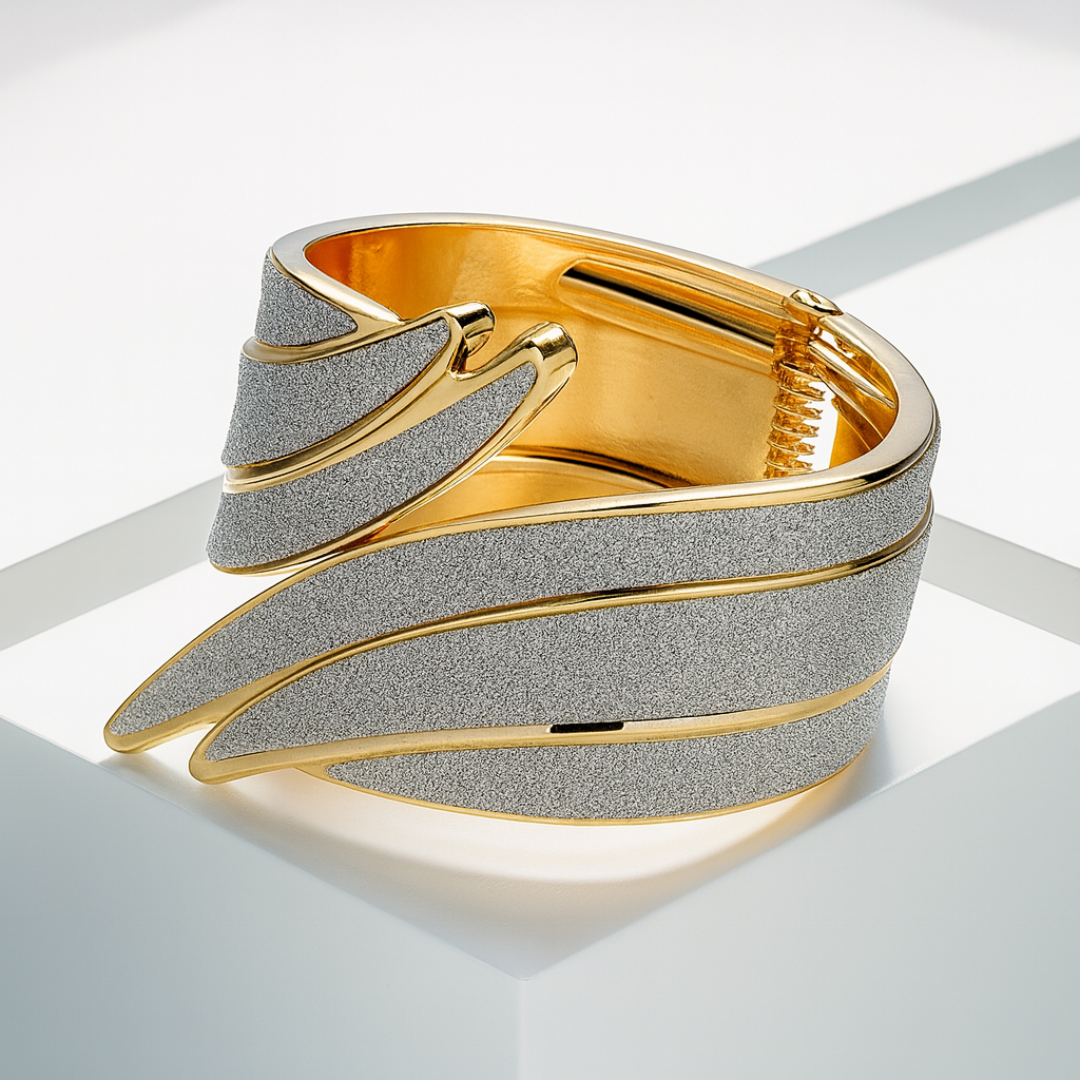 Aurora Glide Cuff Bracelet — back view