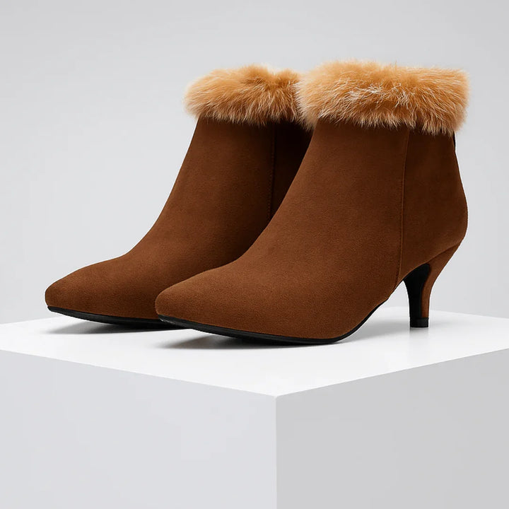 Aurora Bell Fur Boots — side view