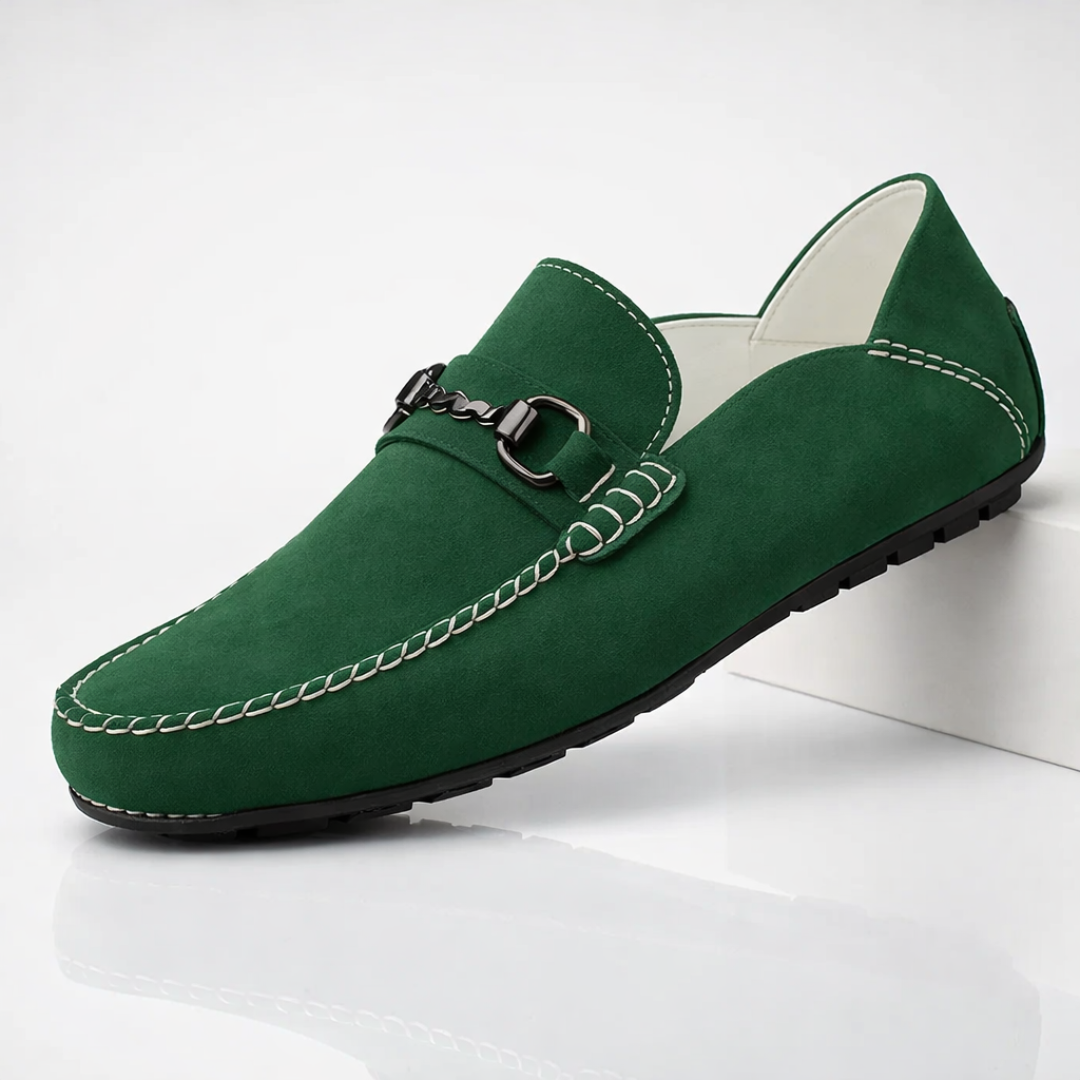 Ricci Penny Suede Loafer — front view