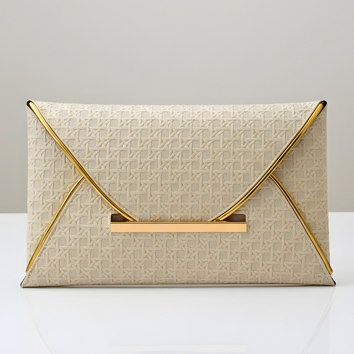 The Golden Envelope Clutch Bag — back view