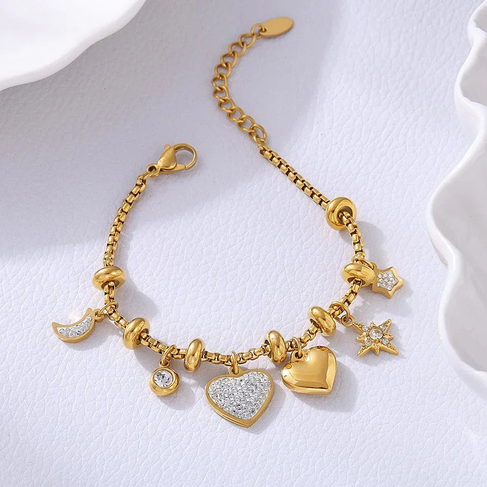 Heartstrings Charm Bracelet — front view