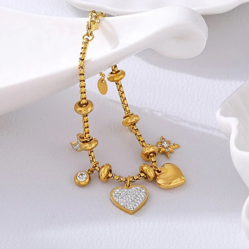 Heartstrings Charm Bracelet — close-up detail