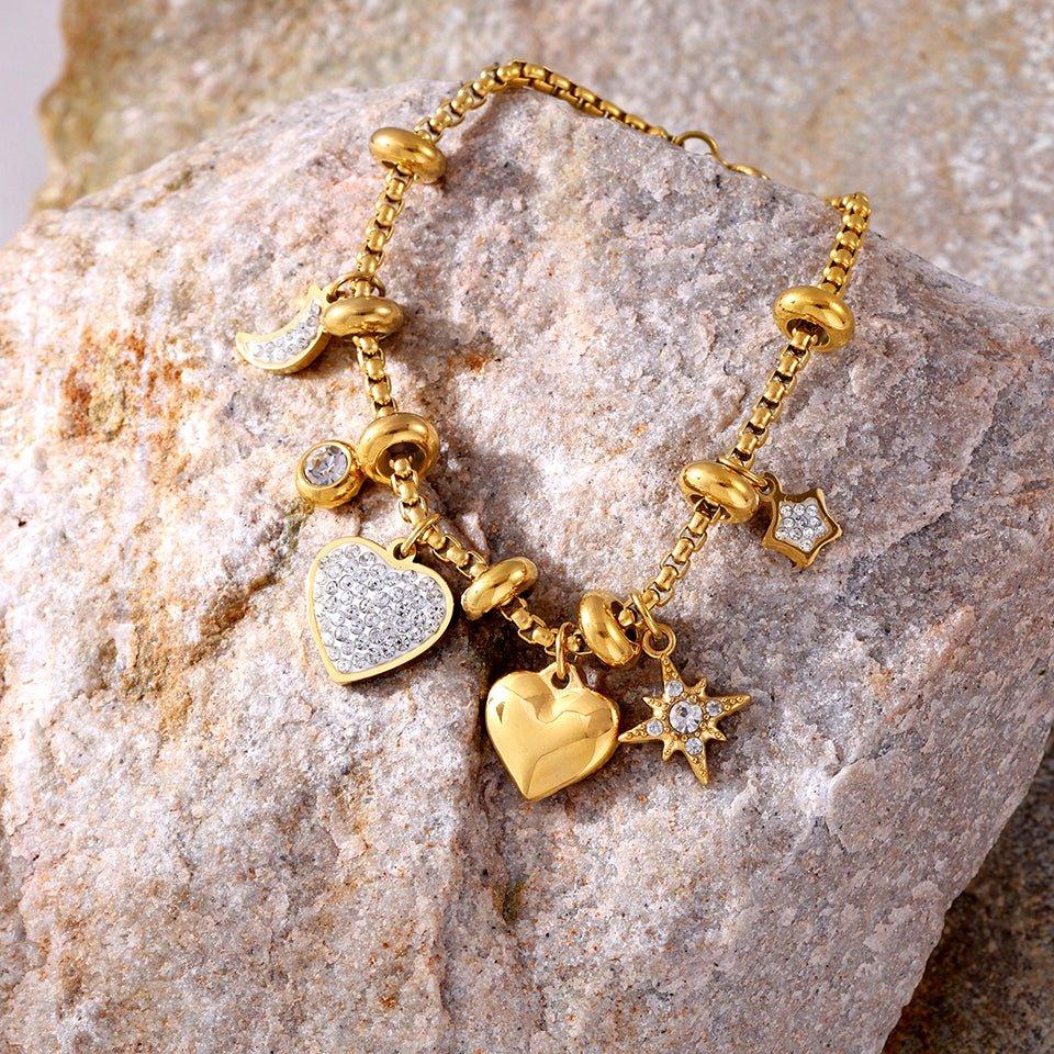 Heartstrings Charm Bracelet — styling shot