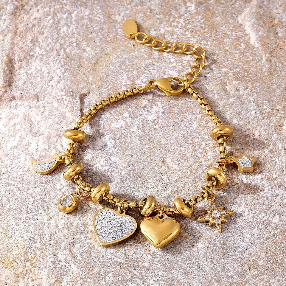 Heartstrings Charm Bracelet — texture detail