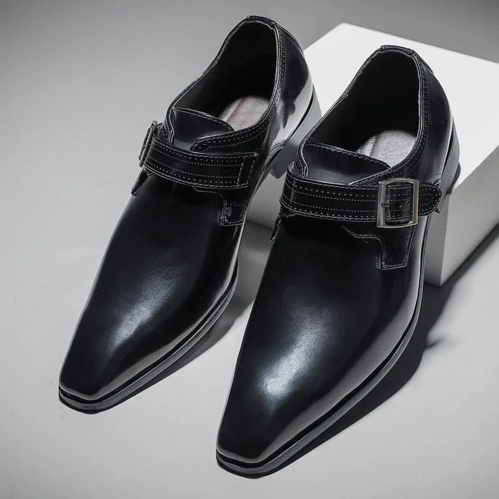 Caruso Leather Dress Shoes — close-up detail