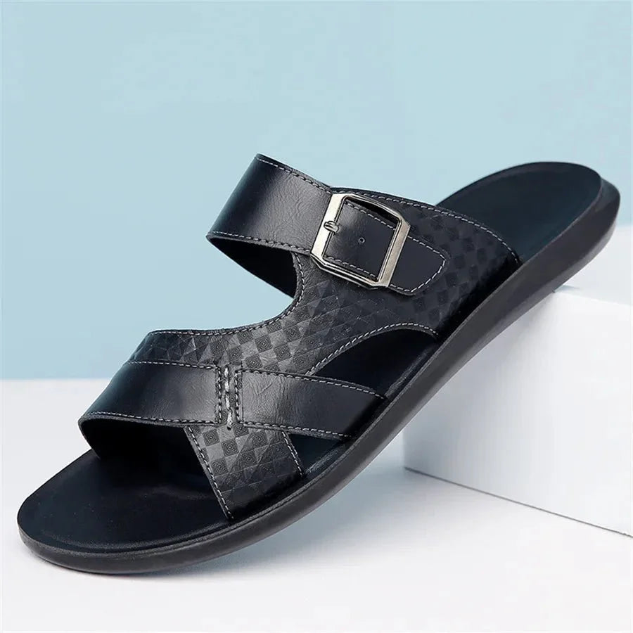 Hafford Buckle Sandals — styling shot