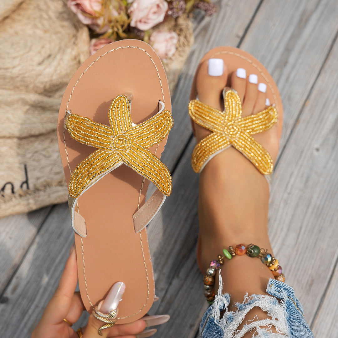 Pearl Tide Sandals — close-up detail