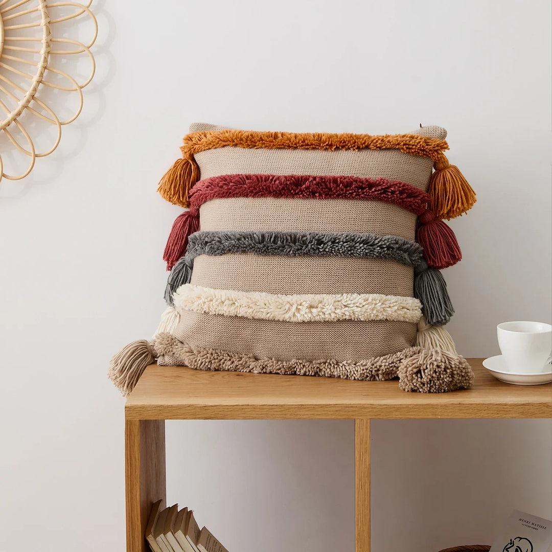 Terra Stripe Cushion Covers — close-up detail