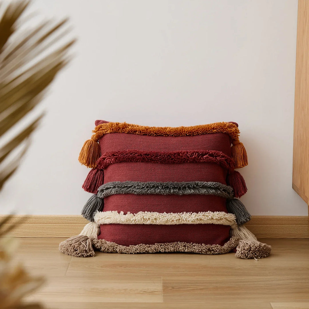 Terra Stripe Cushion Covers — texture detail