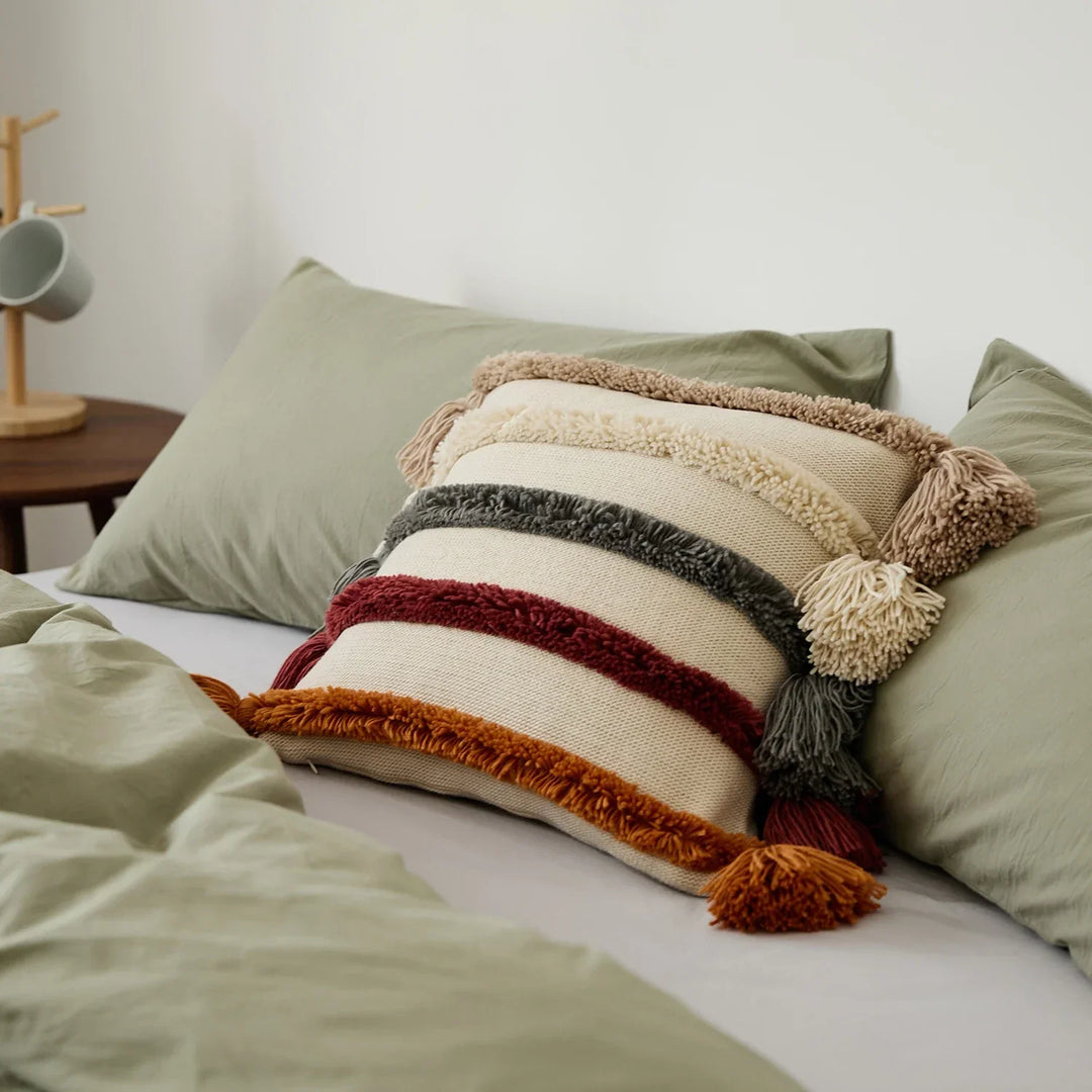 Terra Stripe Cushion Covers — styling shot