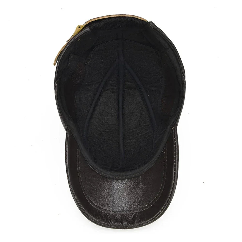 Aspen Cowhide Leather Cap — lifestyle shot