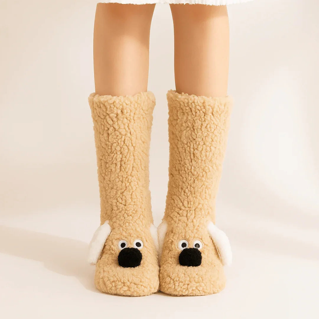 Bark & Snuggle Sherpa Socks — front view