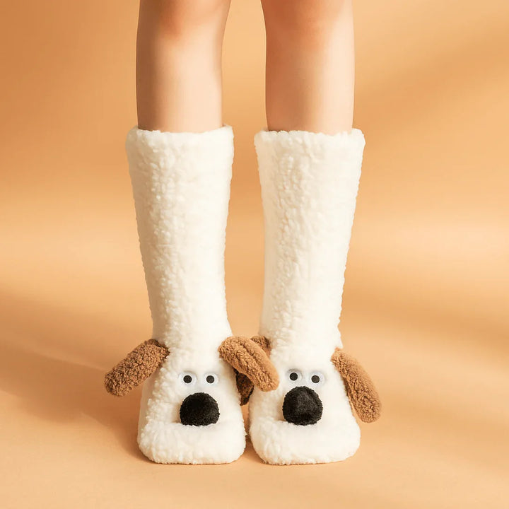Bark & Snuggle Sherpa Socks — back view