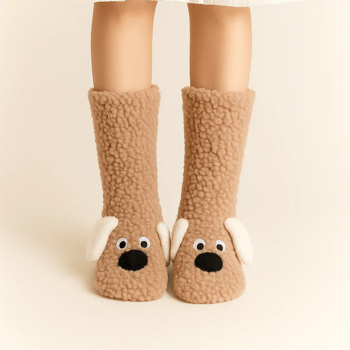 Bark & Snuggle Sherpa Socks — side view