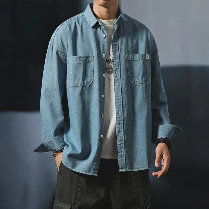 Hafford Denim Shirt — texture detail
