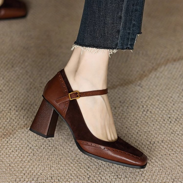 Clara Mary Jane Heels — close-up detail