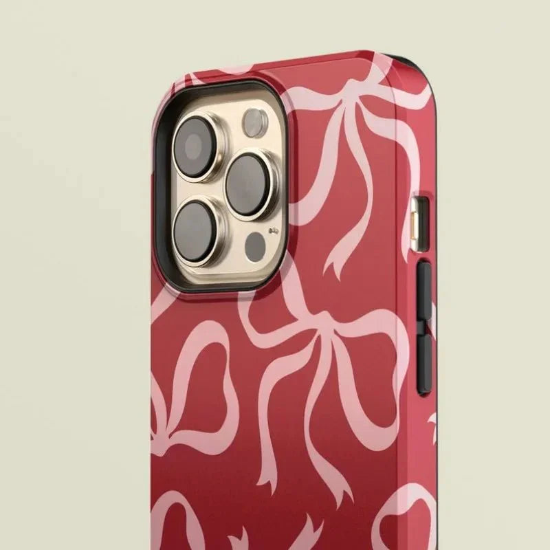 Blush Bow iPhone Case — back view