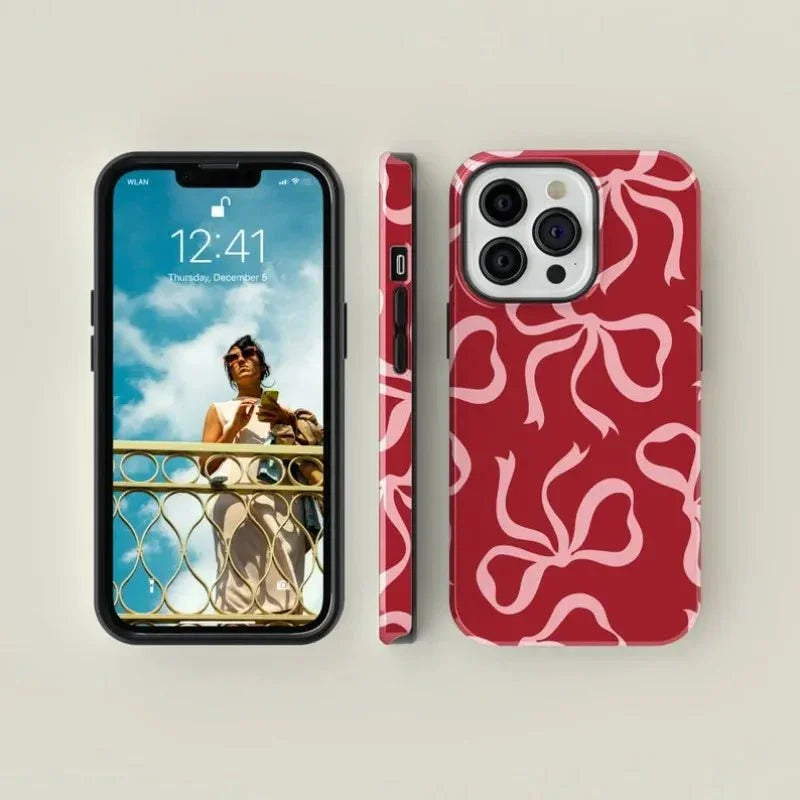 Blush Bow iPhone Case — lifestyle shot