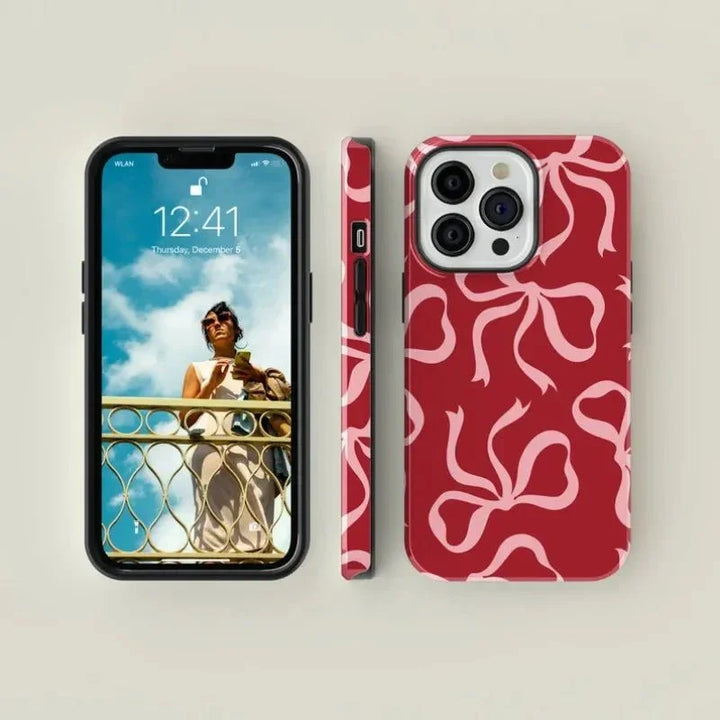 Blush Bow iPhone Case — lifestyle shot