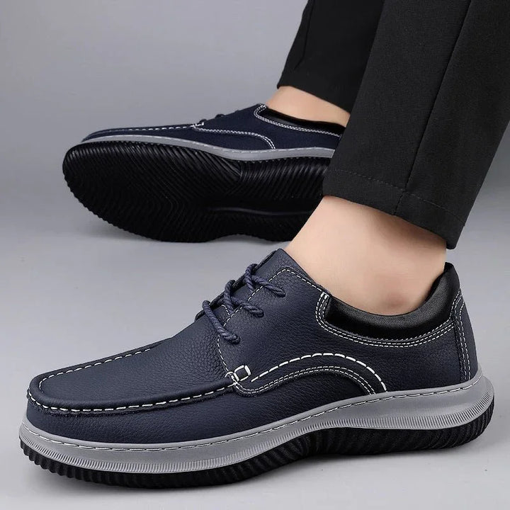 Montari Leather Sneakers — close-up detail