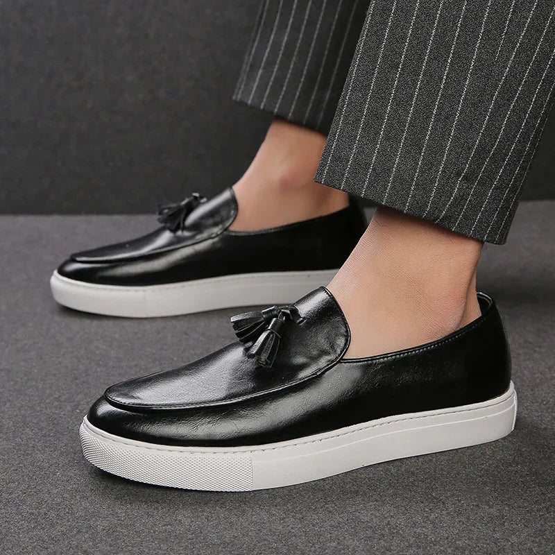 Tuscan Elegance Slip-ons — texture detail