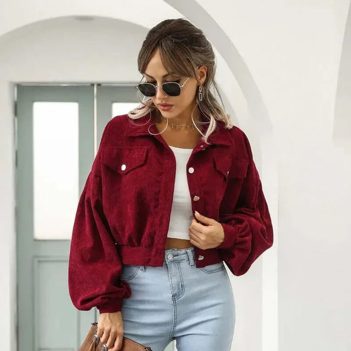 Sierra Corduroy Crop Overshirt — alternate view