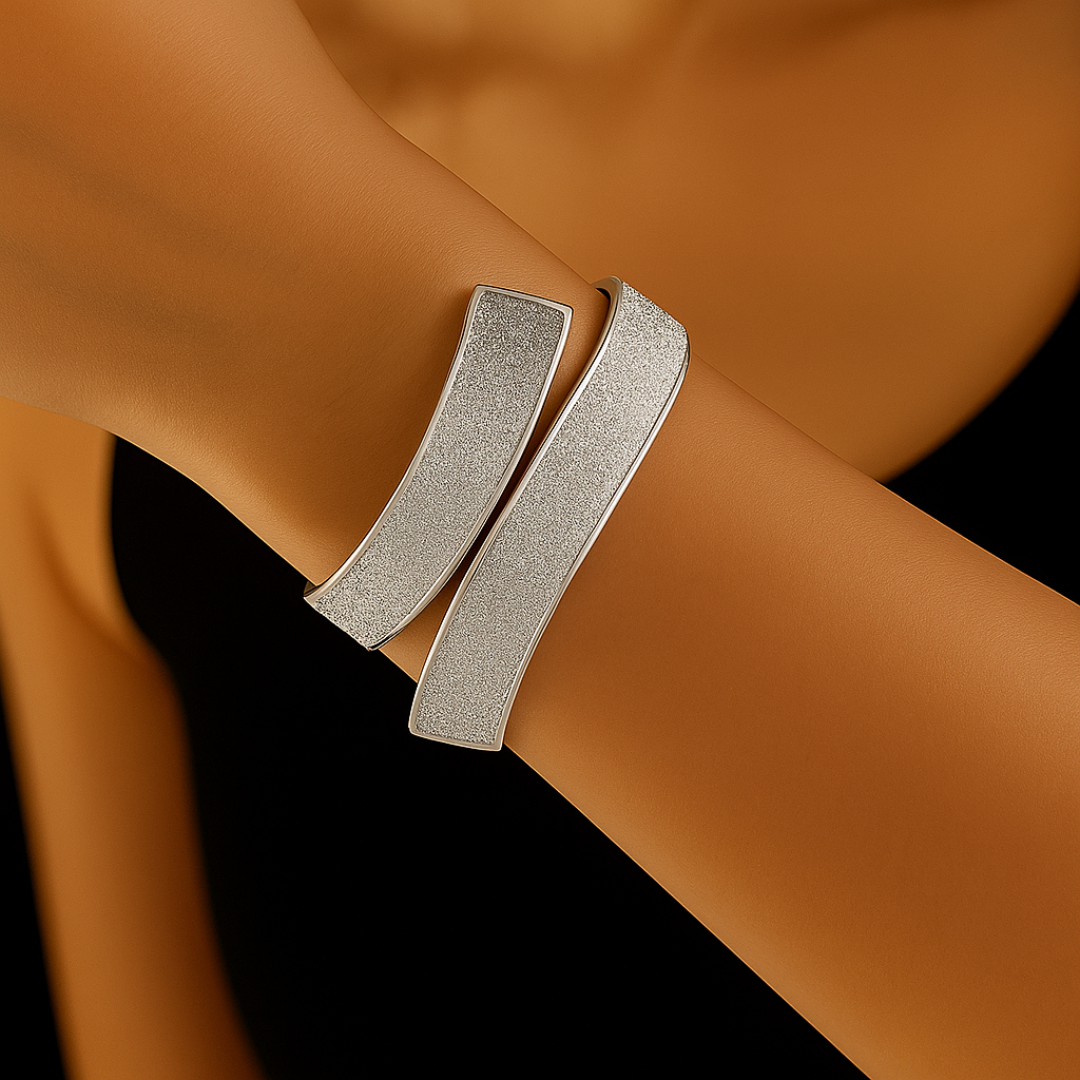 Aurora Glide Arc Bracelet — back view