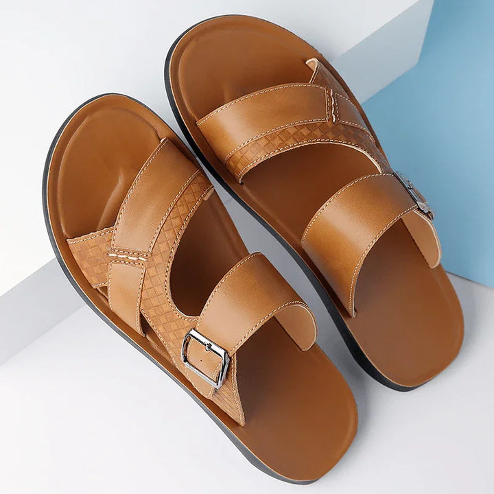 Hafford Buckle Sandals — close-up detail