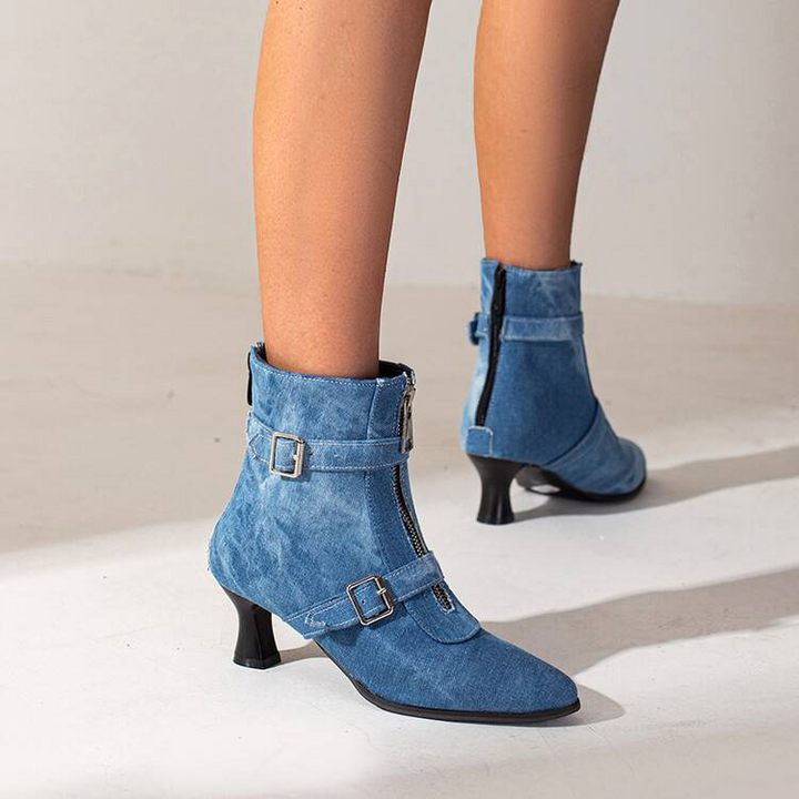 Harper Lane Kitten Zip Boots — side view