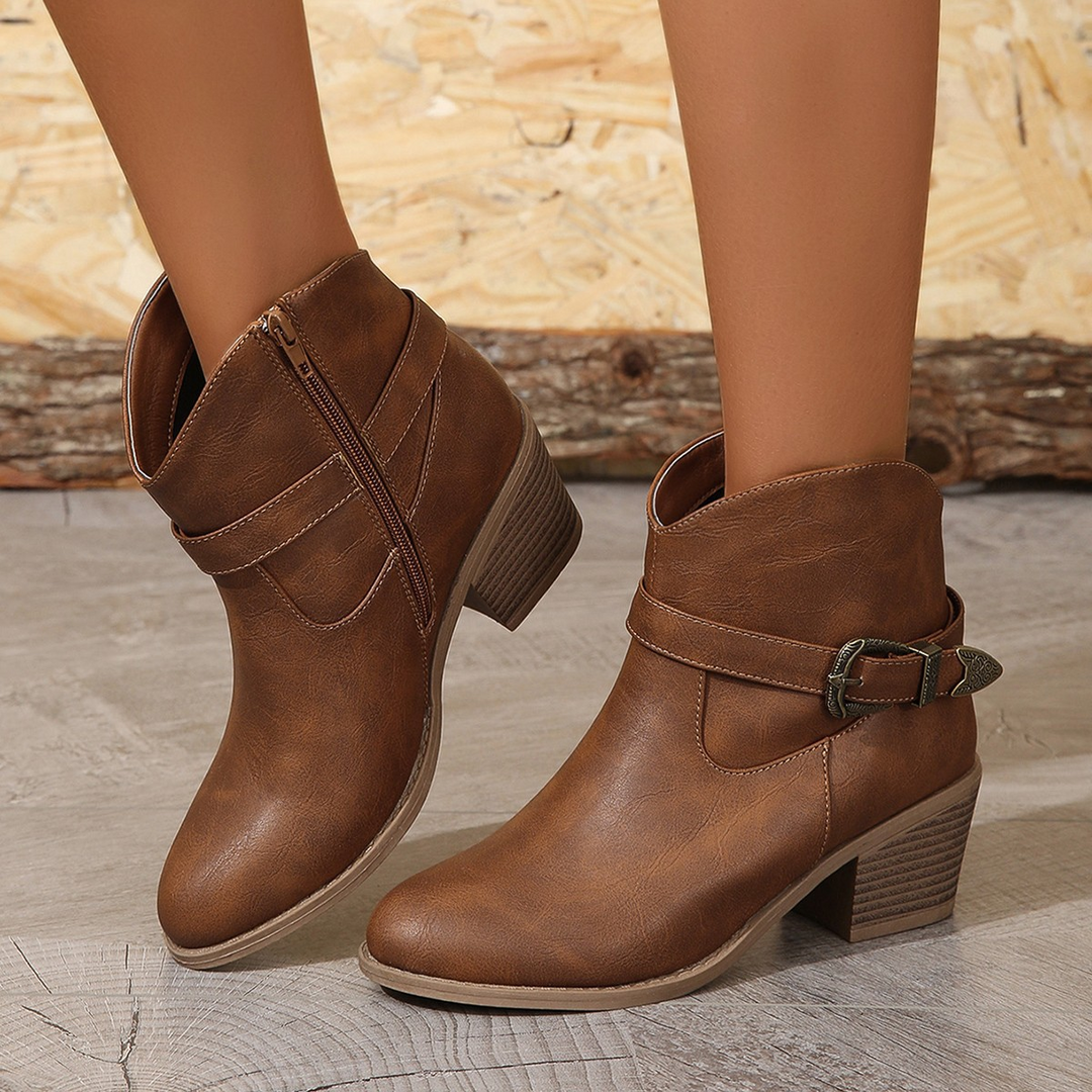 Darcy West Leather Ankle Boots — alternate view