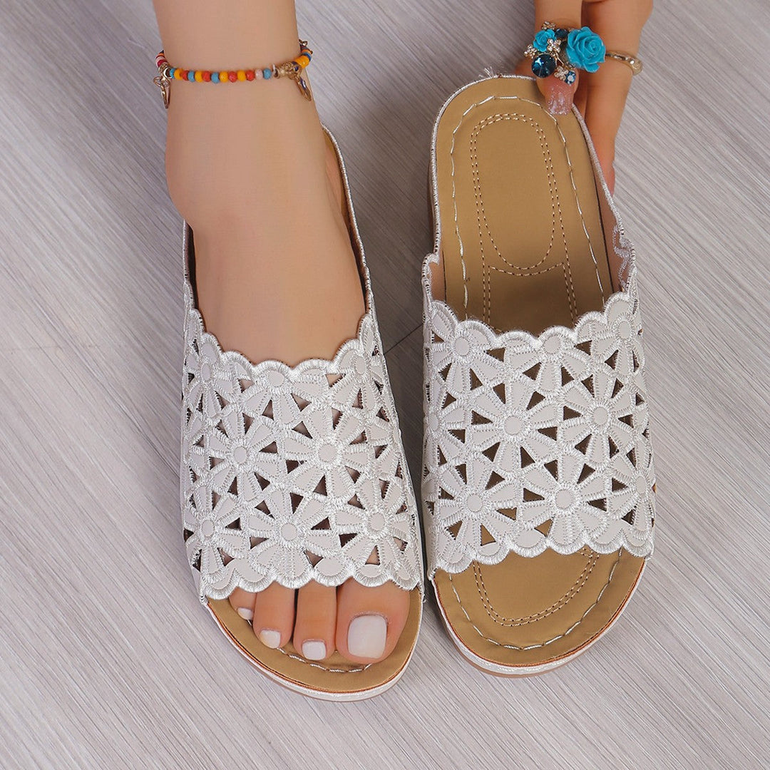 Lila Rae Floral Orthopedic Sandals — lifestyle shot