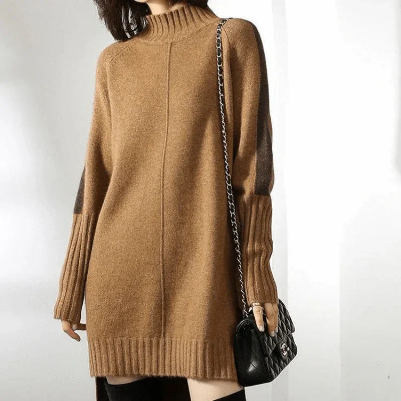 Tundra Turtleneck Sweater Dress — detail view