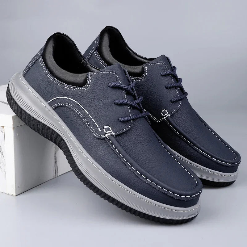 Montari Leather Sneakers — texture detail