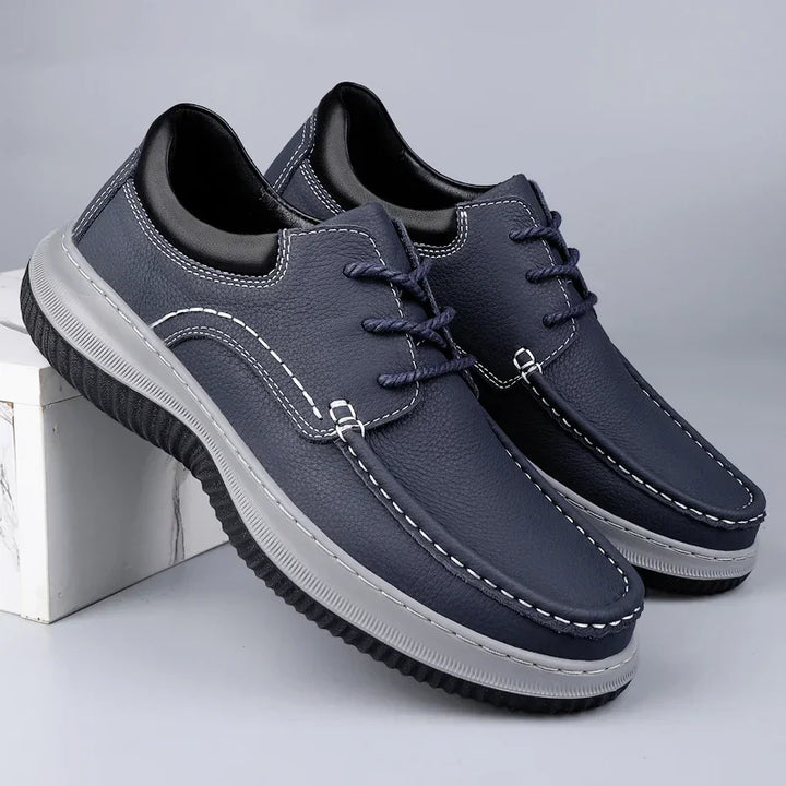 Montari Leather Sneakers — texture detail