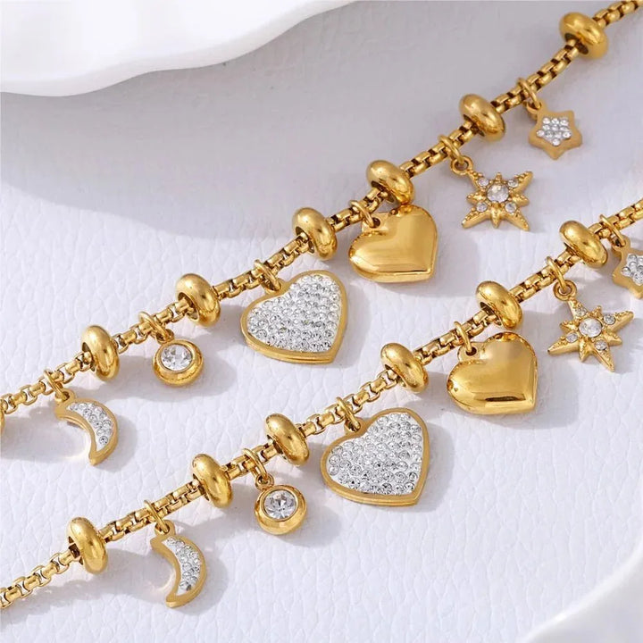 Heartstrings Charm Bracelet — side view