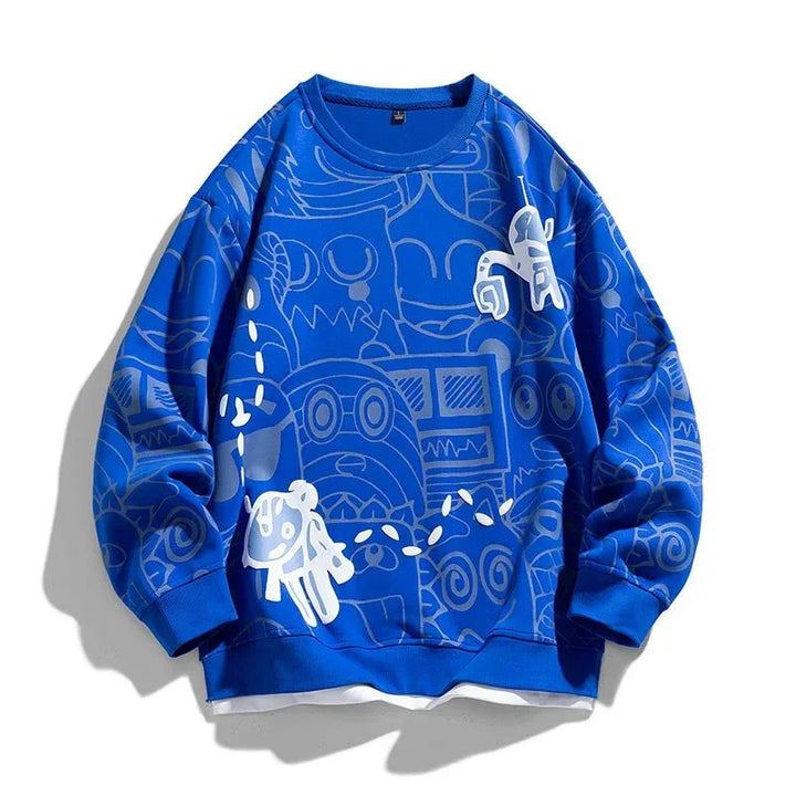 Gridline Graphic Sweatshirt — back view