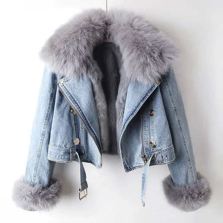 Bella Frost Faux Fur Jacket — front view
