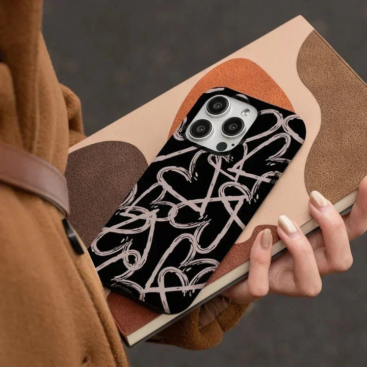 Graffiti Heart iPhone Case — back view