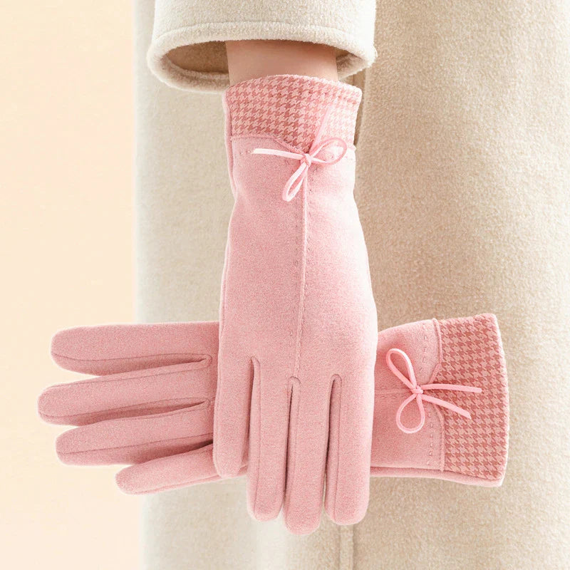 Amelie Cashmere Touchscreen Gloves — back view