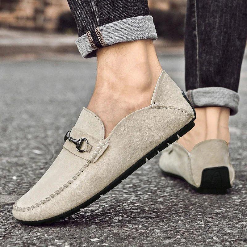 Ricci Penny Suede Loafer — close-up detail